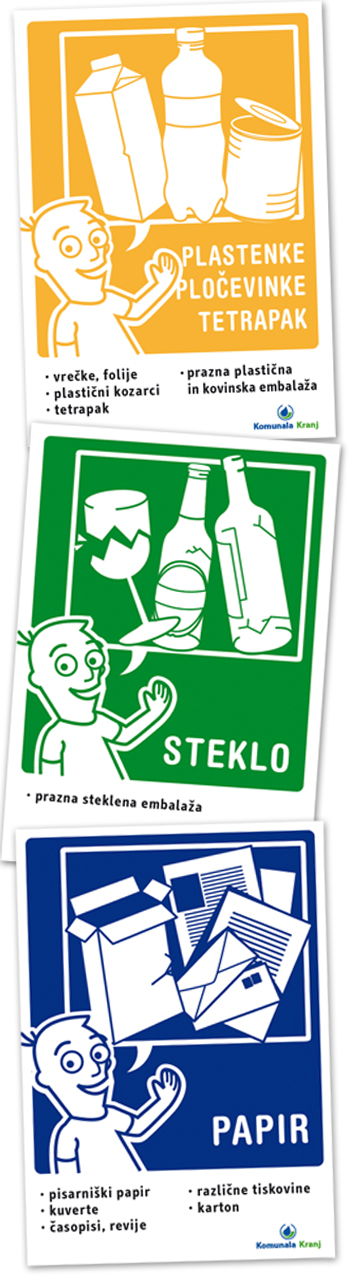 Grafika za reciklažne zabojnike