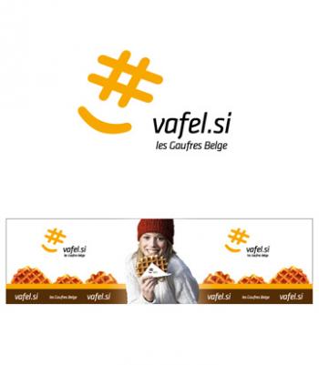 Logotip in oprema kioska Vafel.si